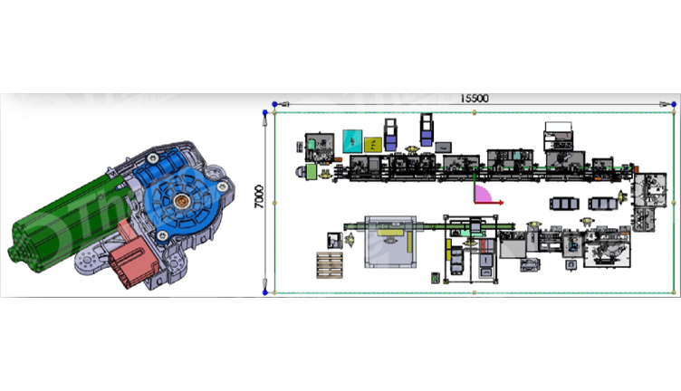 天窗电机装配线